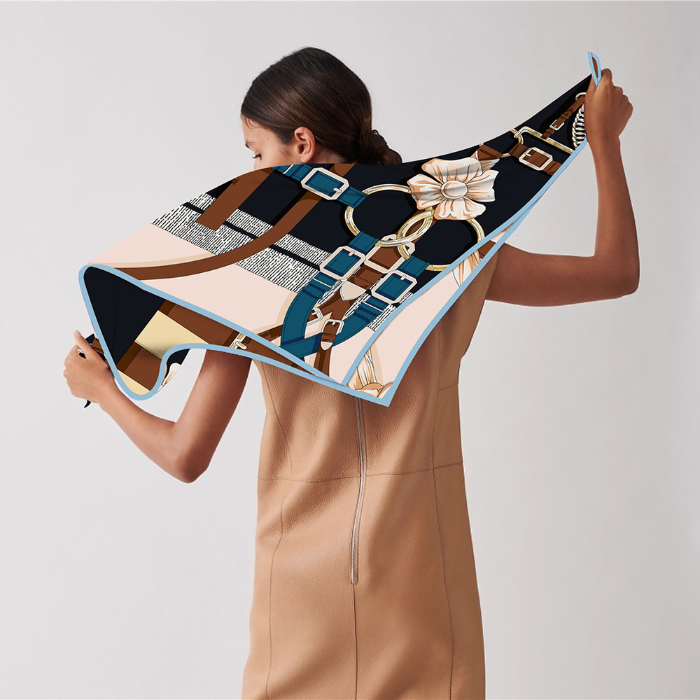 90cm 새로운 디자인 벨트 능 직물 실크 스카프 목도 - Scarf Silk Square 리뷰 및 가격