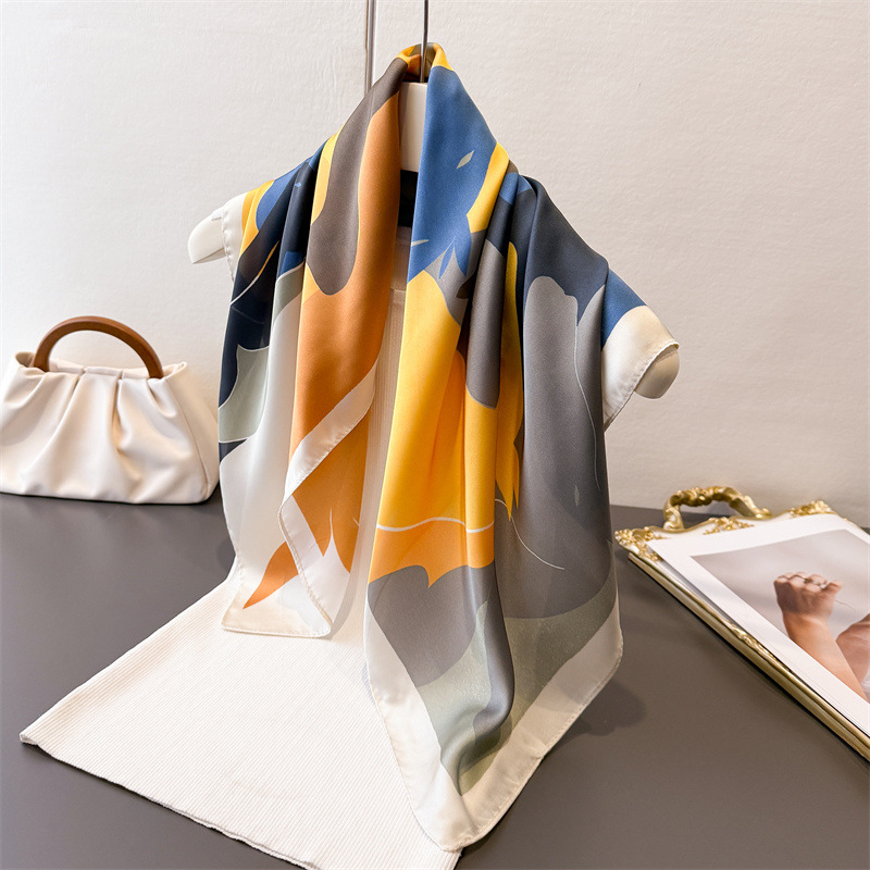 2026 새로운 여성 스퀘어 스카프 모조 실크 꽃무늬  - Scarf Silk Square 리뷰 및 가격